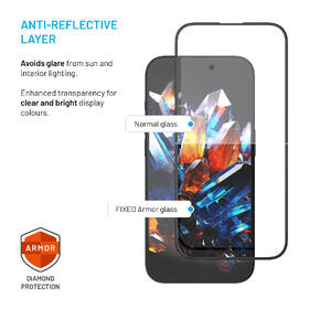 Tvrzené sklo FIXED Armor s Anti-dust aplikátorem a AR vrstvou na Apple iPhone 13/13 Pro/14/16e černé

 obrázek produktu 4 z 11