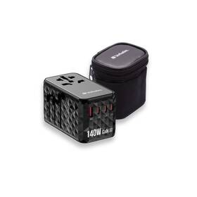 Cestovní adaptér Verbatim UTA-10 GaN III, 140W, 3x USB-C, 1xUSB černý

 obrázek produktu 1 z 3