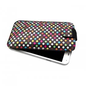 Pouzdro na mobil flipové FIXED Soft Slim Elements 3XL (vhodné na 5") - rainbow dots 

 obrázek produktu 2 z 2