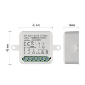 Modul EMOS GoSmart spínací IP-2104SZ, ZigBee, 2-kanálový 

 obrázek produktu 8 z 17