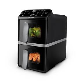 Fritéza horkovzdušná Philips Airfryer Dual Basket 4000 series 10 l, NA461/00 černá

 obrázek produktu 2 z 11