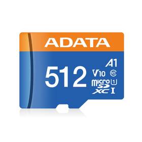 Paměťová karta ADATA Premier MicroSDXC 512GB UHS-I (100R/25W) + adaptér 

 obrázek produktu 1 z 2