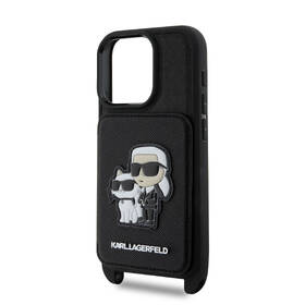 Kryt na mobil Karl Lagerfeld Saffiano Crossbody Karl and Choupette na Apple iPhone 16 Pro černý

 obrázek produktu 5 z 7