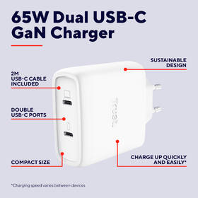 Nabíječka do sítě Trust MAXO 65W 2-Port GaN, USB-C bílý

 obrázek produktu 8 z 13
