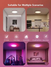 Stropní svítidlo Govee Ceiling Light RGBICWW Smart, 2400lm, 30cm, Matter bílé

 obrázek produktu 5 z 7