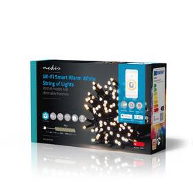 Vánoční osvětlení Nedis SmartLife LED, Wi-Fi, Teplá bílá, 100 LED, 10 m, Android / IOS 

 obrázek produktu 7 z 7