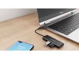 USB Hub Swissten 4-in-1 USB-C PD 100W černý

 obrázek produktu 3 z 5