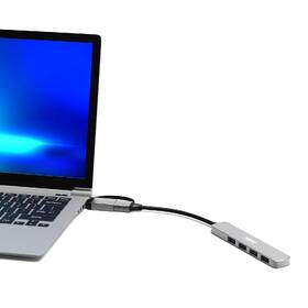 USB Hub PORT CONNECT USB-A/USB-C, 4x USB 3.0 stříbrný

 obrázek produktu 6 z 7