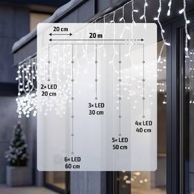 Vánoční osvětlení Solight LED, rampouchy, 400 LED, IP44, (20m) průhledné

 obrázek produktu 6 z 6