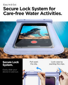 Pouzdro na mobil sportovní Spigen Aqua Shield WaterProof Case A601 - Aqua Blue 

 obrázek produktu 5 z 6