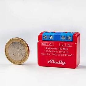 Modul Shelly Plus 1PM Mini, spínací modul, WiFi 
