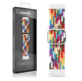 Řemínek Aligator 22AW0013, textilní 22mm - barevný 

 obrázek produktu 1 z 2