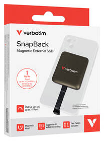 SSD externí Verbatim SnapBack 1TB, MagSafe, ProRes 4K/60 ready černý

 obrázek produktu 3 z 10