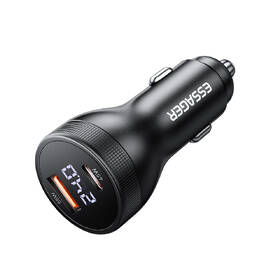 Adaptér do auta Essager 100W super rychlá USB-A, USB-C s digitálním displejem černý

 obrázek produktu 2 z 3