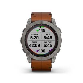 Chytré hodinky Garmin fenix 7X Sapphire Solar Style - Titan/ Brown Leather Band 

 obrázek produktu 3 z 9