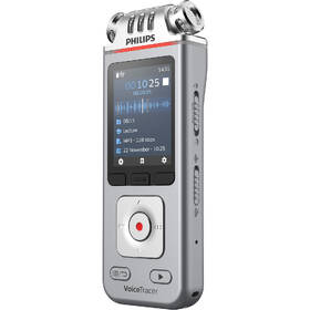 Diktafon Philips DVT4110 stříbrná barva
