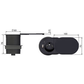 Zásuvka Solight 1x zásuvka + USB A/C 20W PD černá

 obrázek produktu 4 z 7