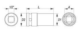 Nástrčná hlavice YATO 1/2" 10 mm CrMo 

 obrázek produktu 1 z 1