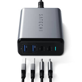 Nabíječka do sítě Satechi 75W Dual PD Travel Charger (2x USB,1x USB-C PD 18W,1x USB-C PD 60W) šedá

 obrázek produktu 6 z 8