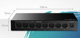 Switch Strong SW8000M 8-Port Gigabit kovový

 obrázek produktu 11 z 12