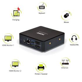 Dokovací stanice PORT CONNECT 8v1 USB-C, USB-A, dual video, HDMI, Ethernet, audio, USB 3.0 černá

 obrázek produktu 8 z 9