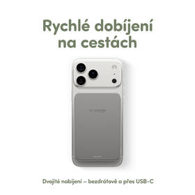 Powerbanka PanzerGlass empower Qi2 10000 mAh, MagSafe šedá

 obrázek produktu 5 z 8