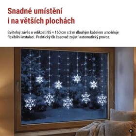 LED řetěz EMOS 131 WINDOW SNOWFLAKES, IP44, CW průhledný

 obrázek produktu 3 z 6