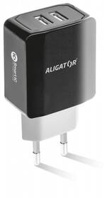 Nabíječka do sítě Aligator 2xUSB, smart IC, 3,4A + Lightning kabel černá

 obrázek produktu 2 z 4