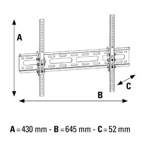 Držák TV Hama výklopný, pro úhlopříčky 32" až 75", nosnost 35 kg černá barva
