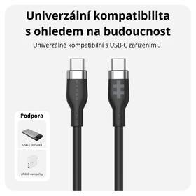 Kabel Hyper Silicone 240W, USB-C / USB-C, 1 m černý

 obrázek produktu 3 z 7