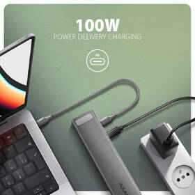 USB Hub Axagon USB-C 5Gbps LONGER 9in1 hub stříbrný

 obrázek produktu 3 z 3