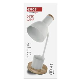 Stolní LED lampička EMOS Poppy, max. 25 W, žárovka E27, IP20 bílá

 obrázek produktu 6 z 8