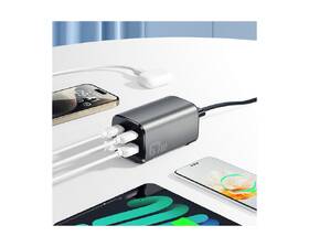 Nabíječka do sítě Essager 67W, GaN, 2x USB-C, 2x USB-A černá

 obrázek produktu 4 z 7