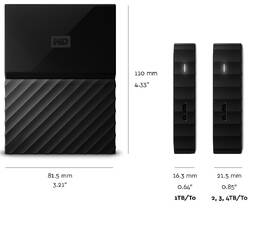 Externí pevný disk 2,5" Western Digital 1TB červená barva
