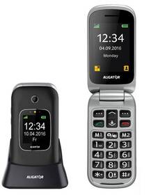Mobilní telefon Aligator V650 Senior černá barva
