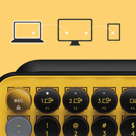 Klávesnice Logitech POP Keys US - blast yellow 

 obrázek produktu 9 z 9