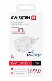 Nabíječka do sítě Swissten GaN, 1x USB-C, 65 W, PD bílá

 obrázek produktu 3 z 3