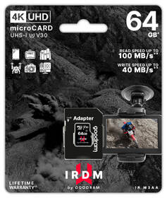 Paměťová karta Goodram MicroSDXC 64GB UHS I U3 + adaptér 

 obrázek produktu 1 z 1