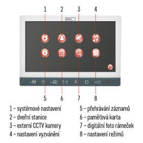 Přídavný monitor EMOS EM-10AHD 7" LCD 

 obrázek produktu 7 z 8
