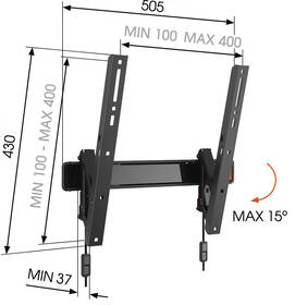 Držák TV Vogel’s W50710 výklopný, pro úhlopříčky 32" až 55", nosnost 30 kg černý

 obrázek produktu 3 z 4