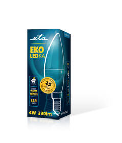 Žárovka LED ETA EKO LEDka svíčka 4W, E14, teplá bílá 

 obrázek produktu 3 z 3
