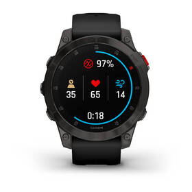 Chytré hodinky Garmin epix (Gen 2) Sapphire - Titan Black/Black Silicone Band 

 obrázek produktu 2 z 12