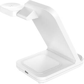 Bezdrátová nabíječka FIXED Powerstation 3v1 pro Samsung bílá barva
