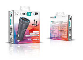 Adaptér do auta Connect IT InCarz DUPLEX, 2x USB-C, 1x Lightning + kabel 1m antracitový

 obrázek produktu 5 z 5