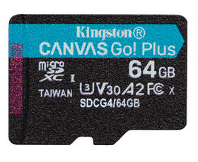 Paměťová karta Kingston MicroSDXC 64GB U3 UHS-I (200R/160W) + adaptér 

 obrázek produktu 2 z 4