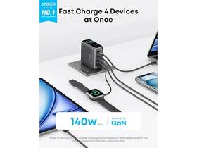 Nabíječka do sítě Anker 140W, 3xUSB-C/1x USB-A šedá

 obrázek produktu 1 z 4