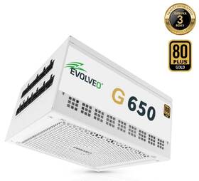 Zdroj Evolveo G650 White 80+ Gold, 650W, ATX 3.1 bílý

 obrázek produktu 1 z 11