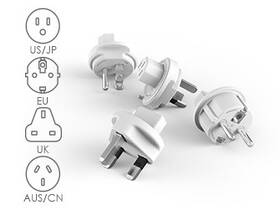 Kabel prodlužovací Powercube Rewirable USB+Travel Plugs+IEC, 4x zásuvka, 2x USB, 1m bílý/fialový

 obrázek produktu 2 z 3
