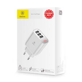 Nabíječka do sítě Baseus Mirror Lake Digital Display 3xUSB 3.4A bílá

 obrázek produktu 4 z 4