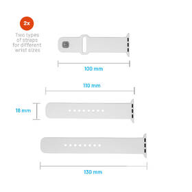 Řemínek FIXED Silicone Sporty Strap na Apple Watch 38/40/41mm bílý

 obrázek produktu 3 z 4